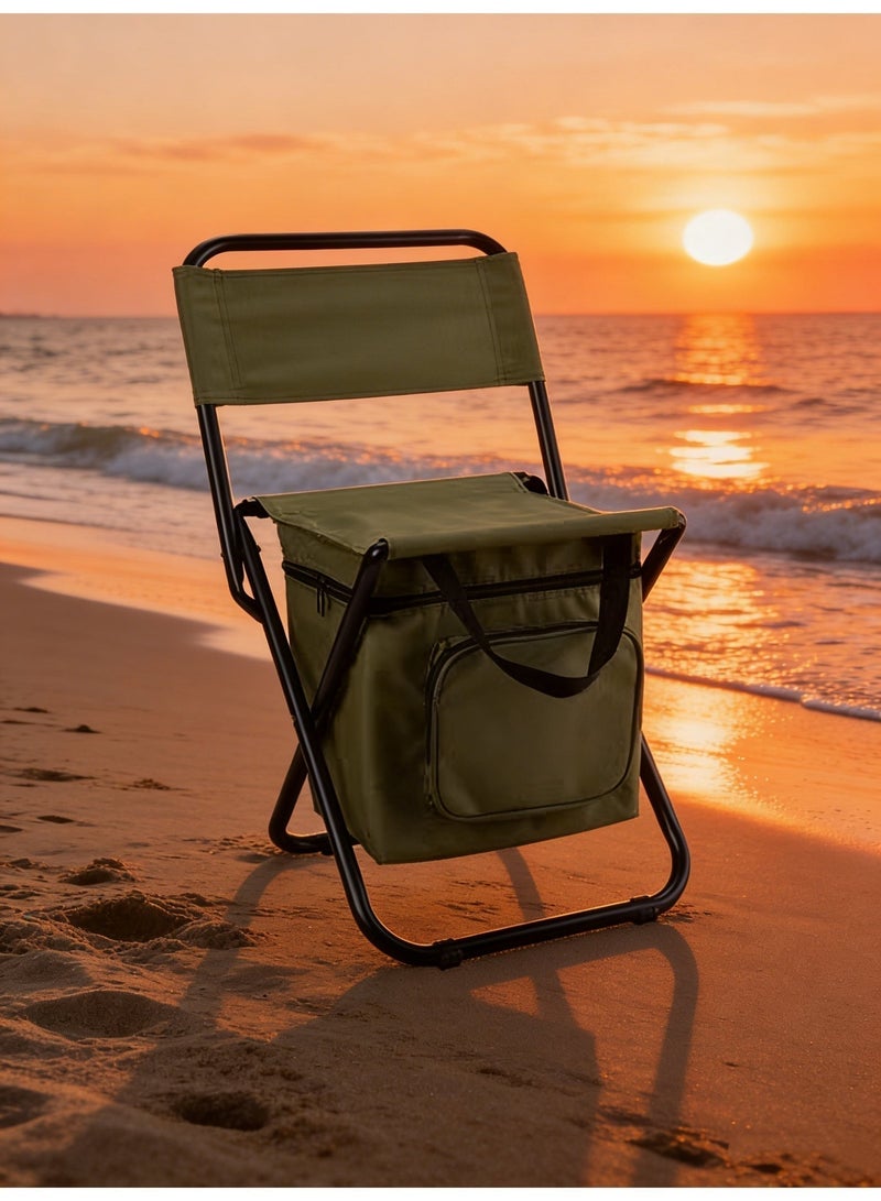 EXCLIFE Portable outdoor folding chair three-in-one leisure chair outdoor small stool leisure camping fishing ice pack chair - Image 5